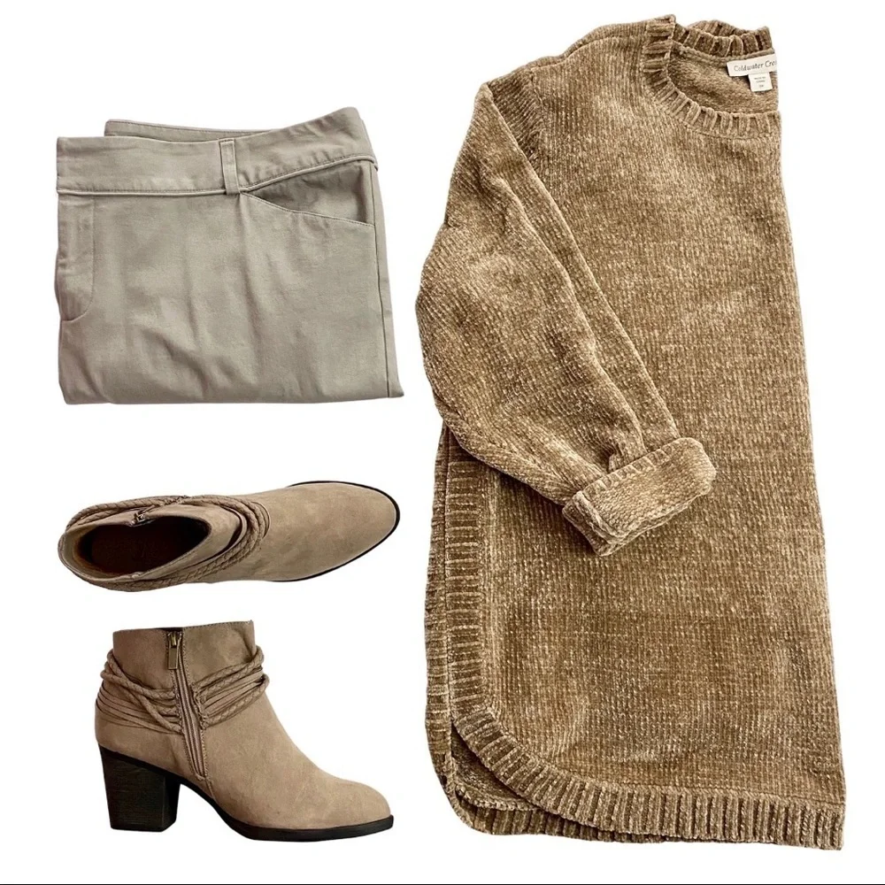 NIB Journee Collection Ceres Taupe Ankle Boots Size 10 Med